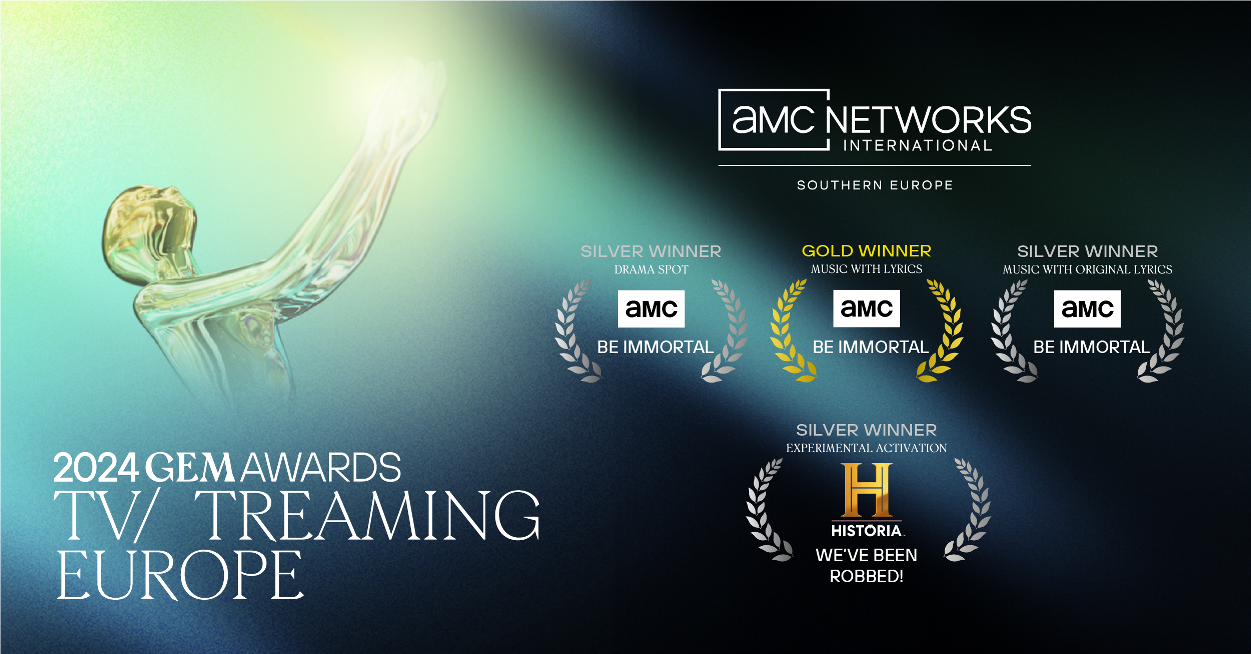 AMC Networks International Southern Europe conquista 4 galardões na primeira edição dos Prémios GEMA na Europa